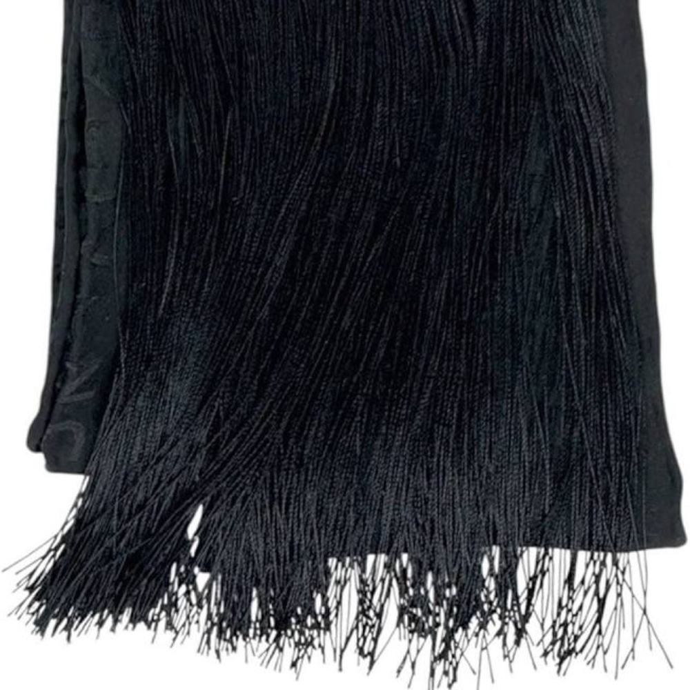 NEW Givenchy Silk Logo-Jacquard Fringe Scarf Made in Italy - Picture 7 of 9